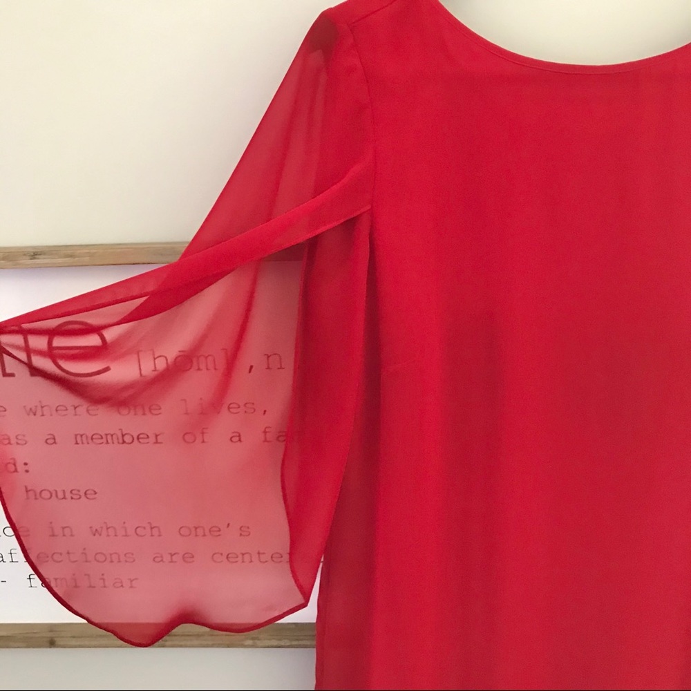 Flowy Red Dress - Picture 3 of 5